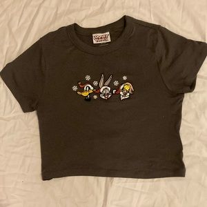 Dark gray cotton T-shirt